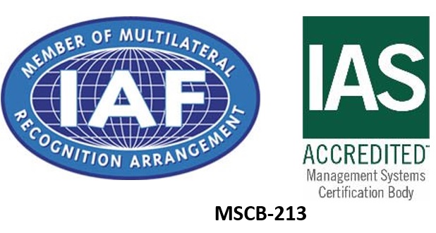 Combined logo of International Accreditation Service (IAS) and International Accreditation Forum (IAF)