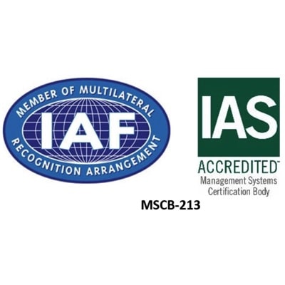 Combined Logo of International Accreditation Service (IAS) and International Accreditation Forum (IAF)